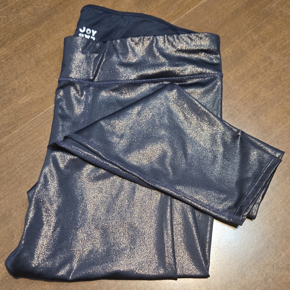 Joylab Black & Gold Sparkly Leggings